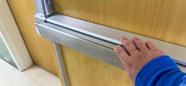 Installing a Push Bar on a Door Mira Loma